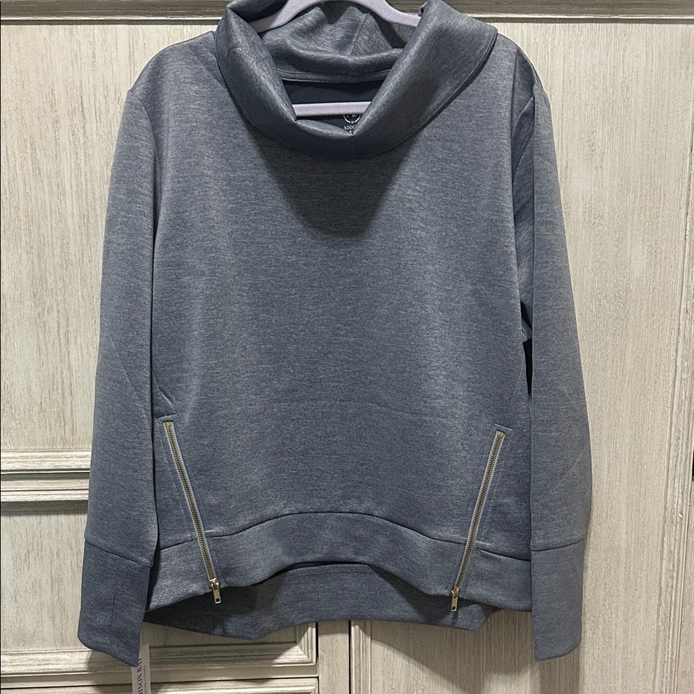 NWT Addison Bay Gray Cowl Neck Top Size XL